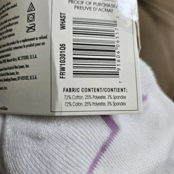Fruit of the Loom Cotton Cool Zone Comfort 6 pairs pack size 8 - Picture 4 of 4